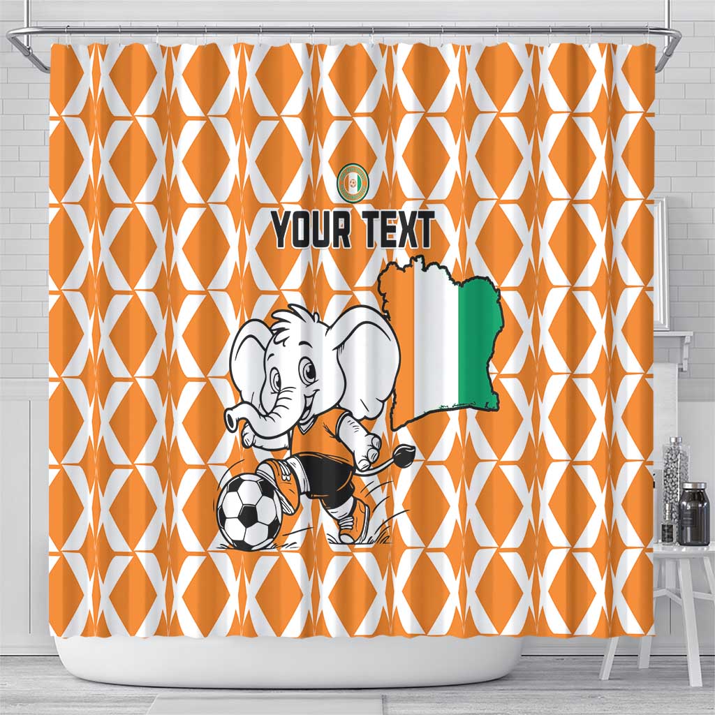 Custom Ivory Coast Football Shower Curtain Go Champions LT15