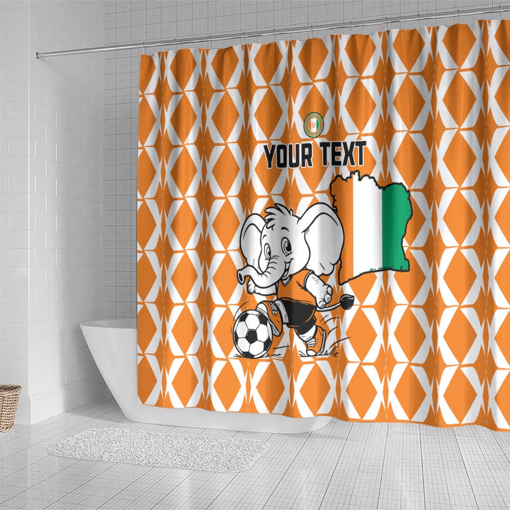 Custom Ivory Coast Football Shower Curtain Go Champions LT15