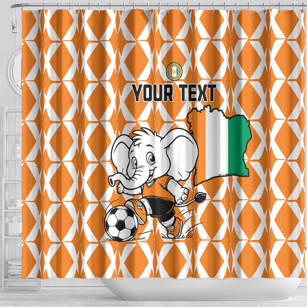 Custom Ivory Coast Football Shower Curtain Go Champions LT15