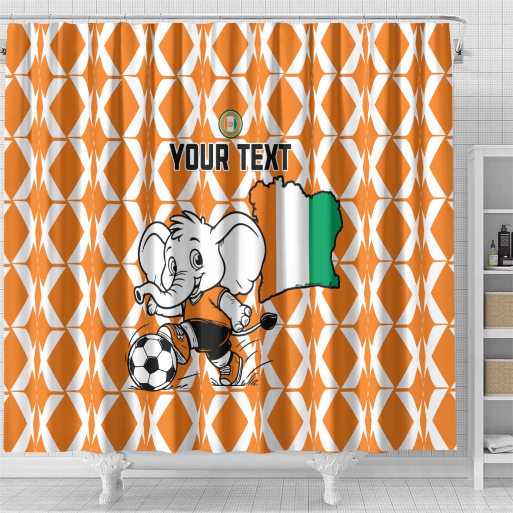 Custom Ivory Coast Football Shower Curtain Go Champions LT15