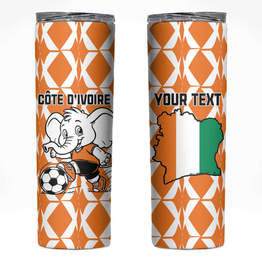 Custom Ivory Coast Football Skinny Tumbler Go Champions LT15