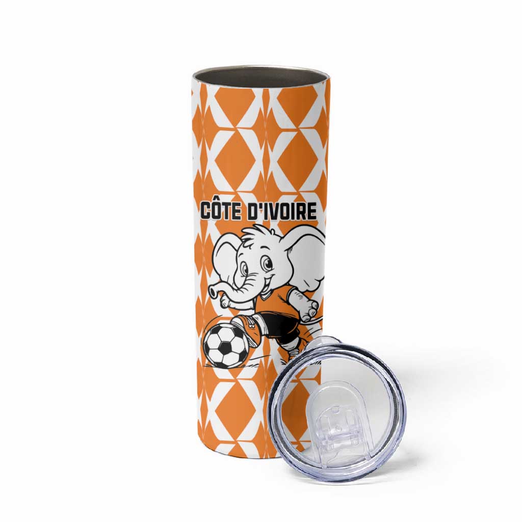 Custom Ivory Coast Football Skinny Tumbler Go Champions LT15