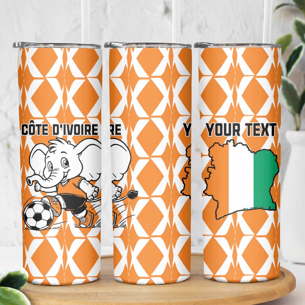 Custom Ivory Coast Football Skinny Tumbler Go Champions LT15