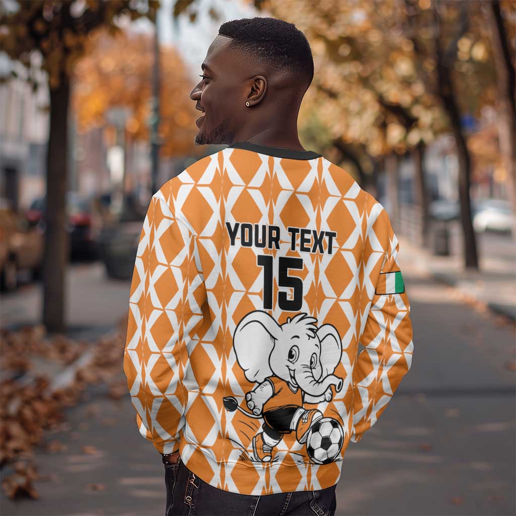 Custom Ivory Coast Football Sweatshirt Go Champions LT15