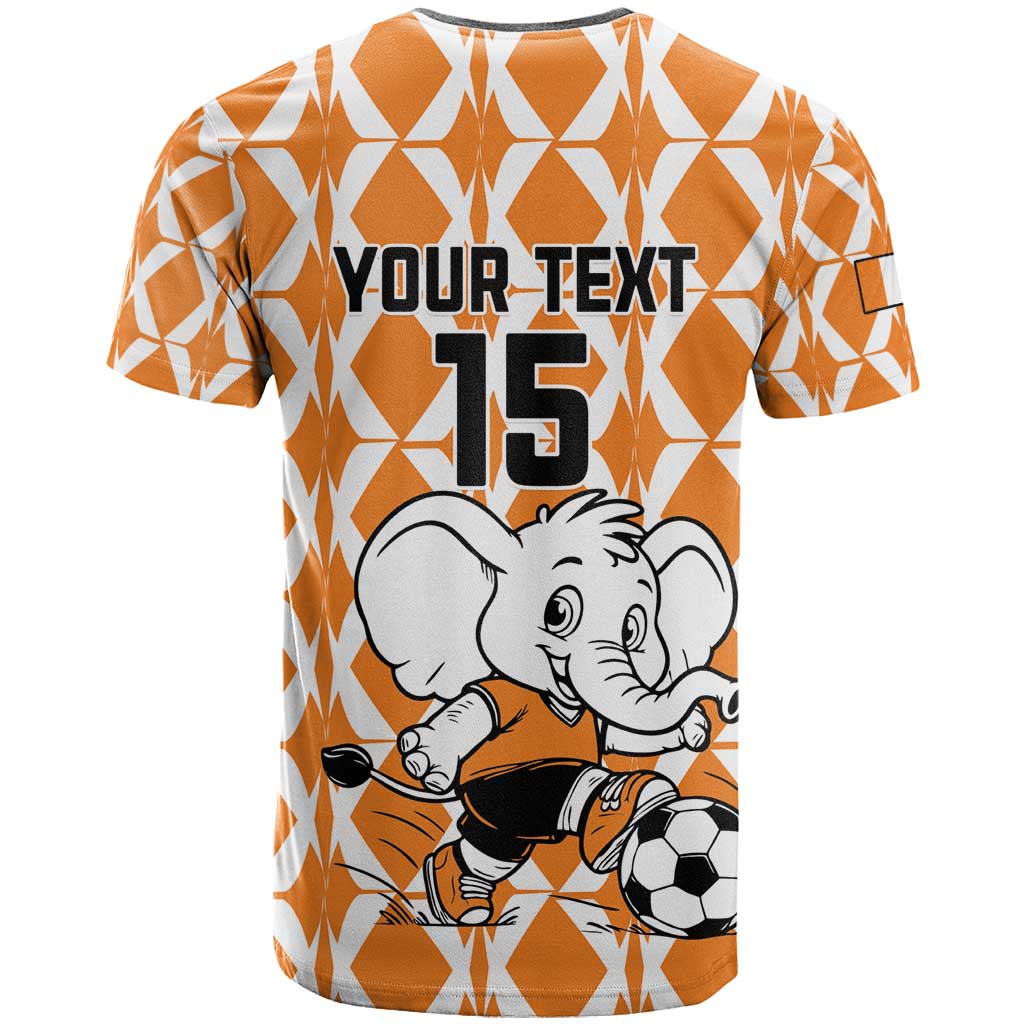 Custom Ivory Coast Football T shirt Go Champions LT15