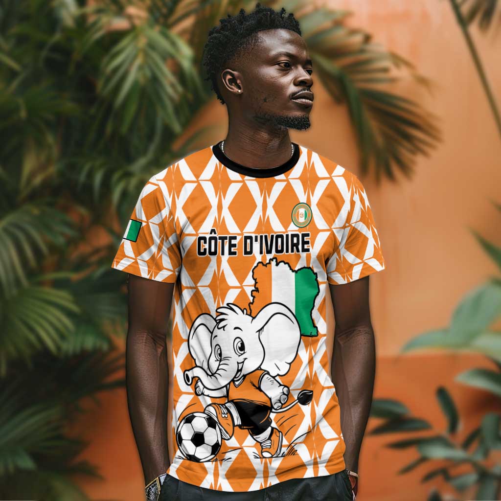 Custom Ivory Coast Football T shirt Go Champions LT15