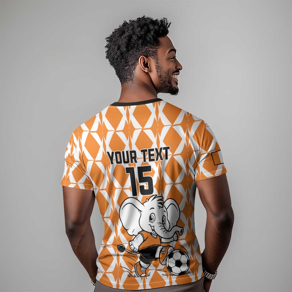 Custom Ivory Coast Football T shirt Go Champions LT15