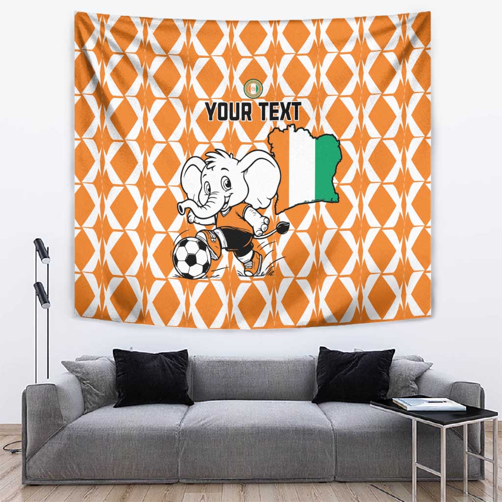 Custom Ivory Coast Football Tapestry Go Champions LT15