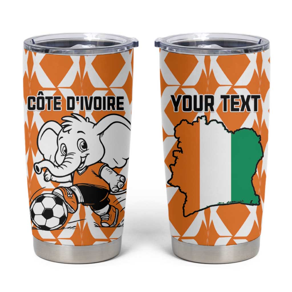 Custom Ivory Coast Football Tumbler Cup Go Champions LT15