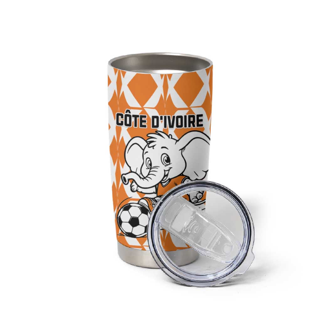 Custom Ivory Coast Football Tumbler Cup Go Champions LT15