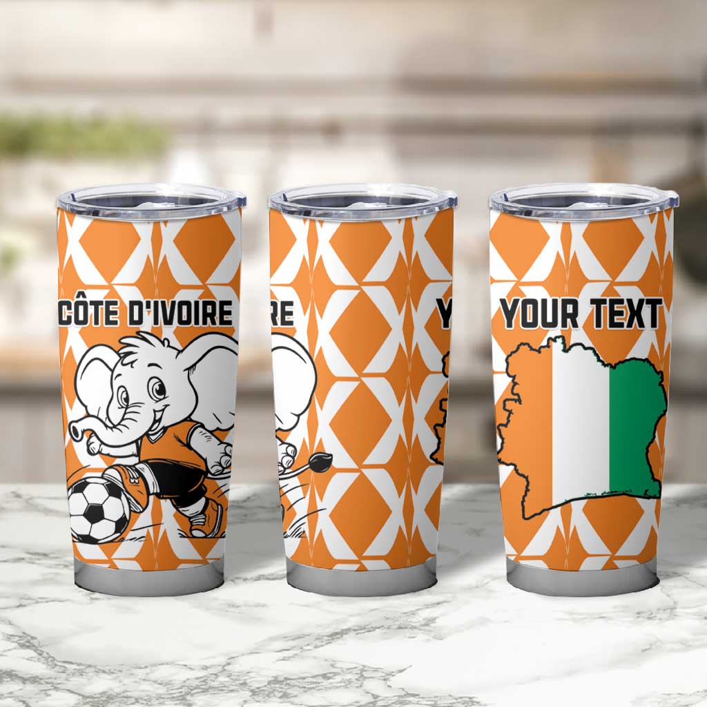 Custom Ivory Coast Football Tumbler Cup Go Champions LT15