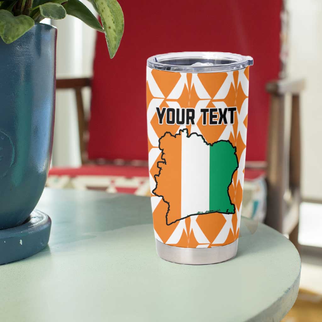 Custom Ivory Coast Football Tumbler Cup Go Champions LT15