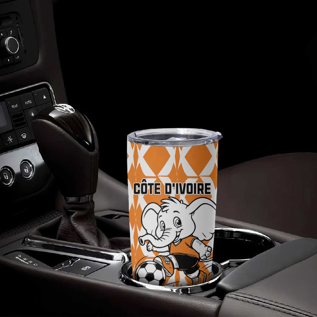 Custom Ivory Coast Football Tumbler Cup Go Champions LT15