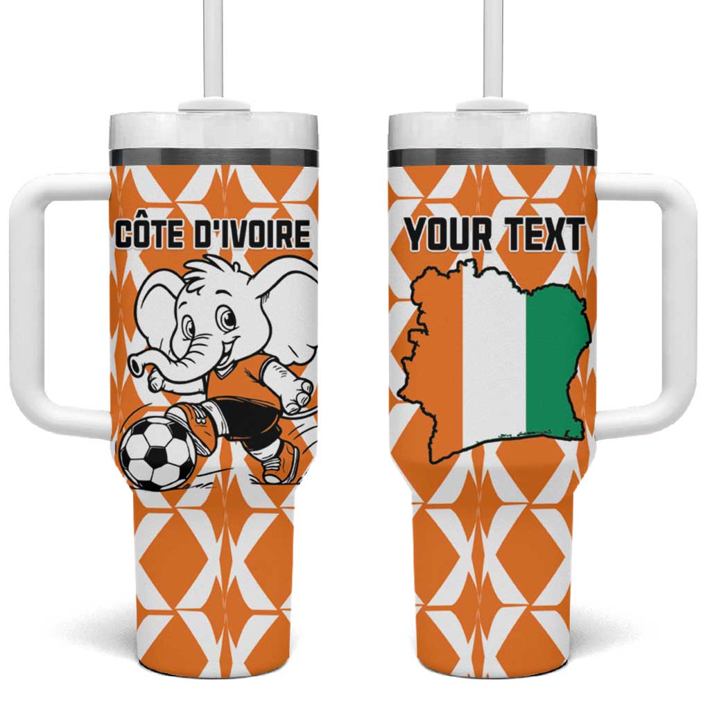 Custom Ivory Coast Football Tumbler With Handle Go Champions LT15