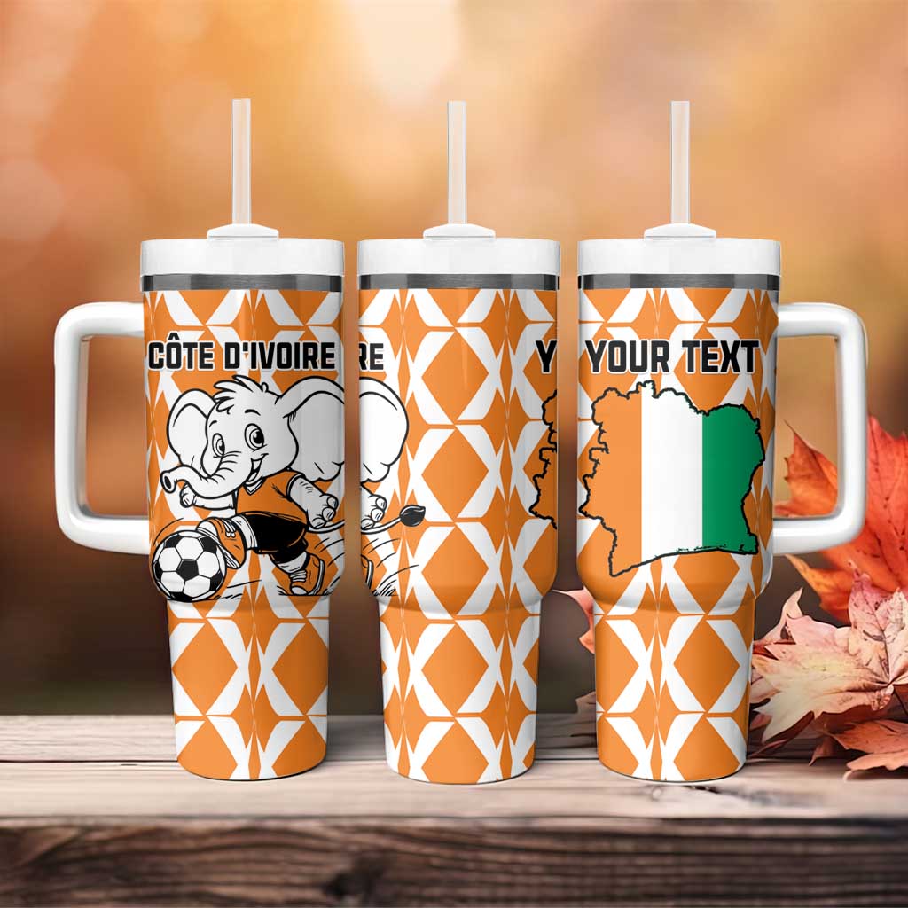 Custom Ivory Coast Football Tumbler With Handle Go Champions LT15