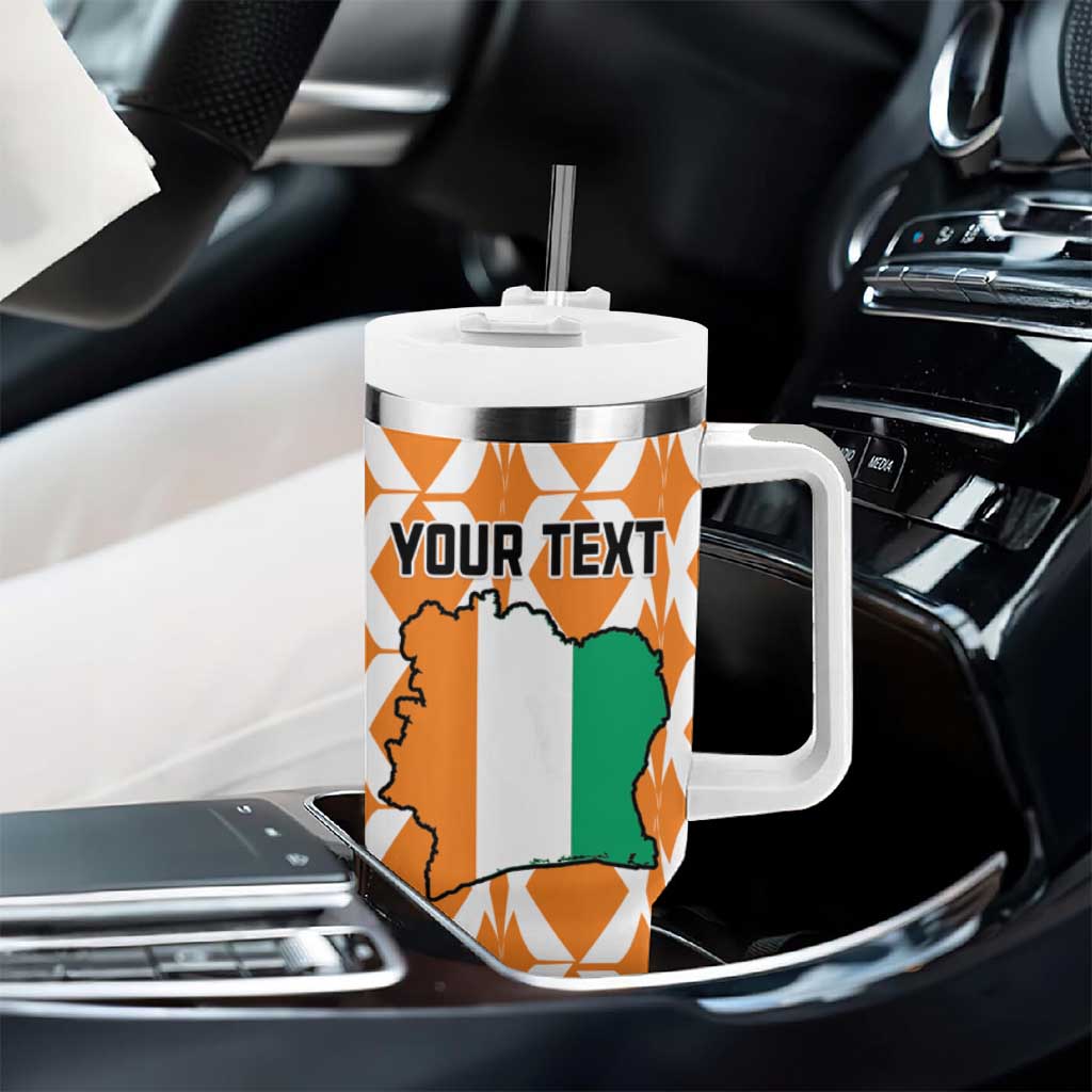 Custom Ivory Coast Football Tumbler With Handle Go Champions LT15