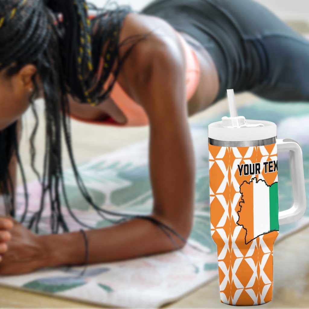 Custom Ivory Coast Football Tumbler With Handle Go Champions LT15