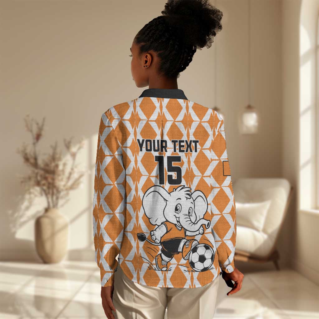 Custom Ivory Coast Football Women Casual Shirt Go Champions LT15