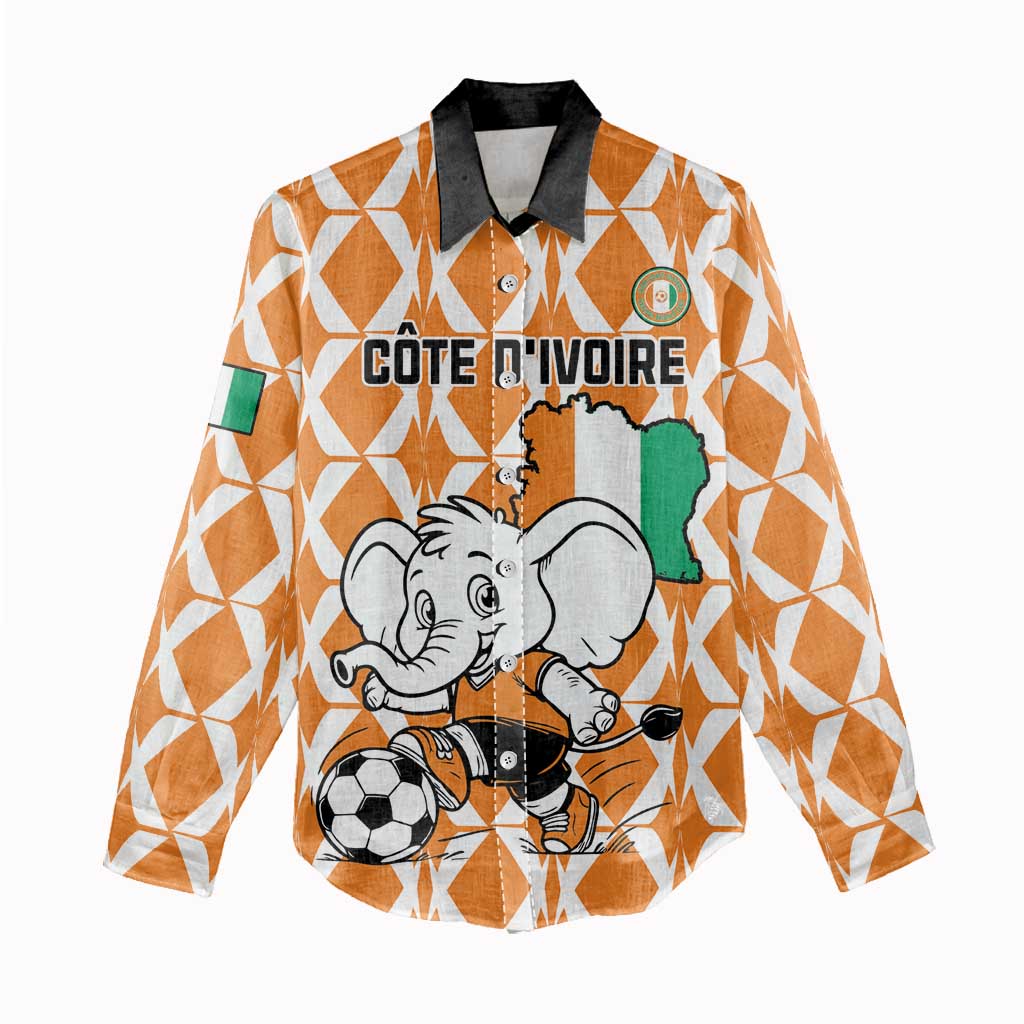 Custom Ivory Coast Football Women Casual Shirt Go Champions LT15