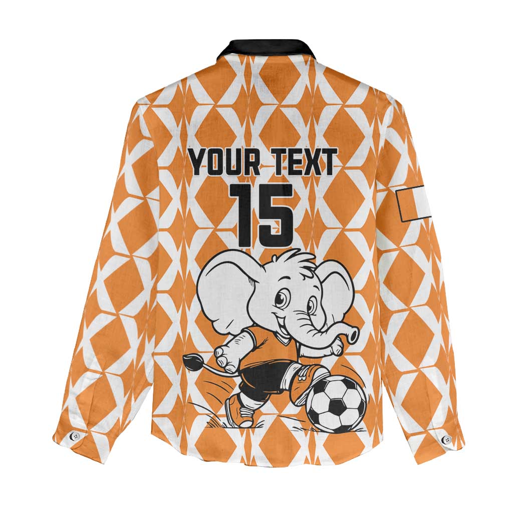 Custom Ivory Coast Football Women Casual Shirt Go Champions LT15