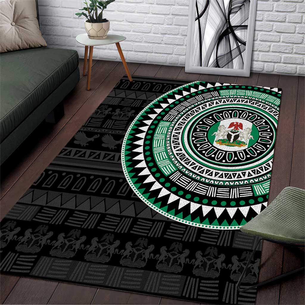 Nigeria African Tribal Pattern Area Rug Chest Arm Tattoo LT15