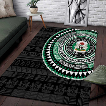 Nigeria African Tribal Pattern Area Rug Chest Arm Tattoo LT15