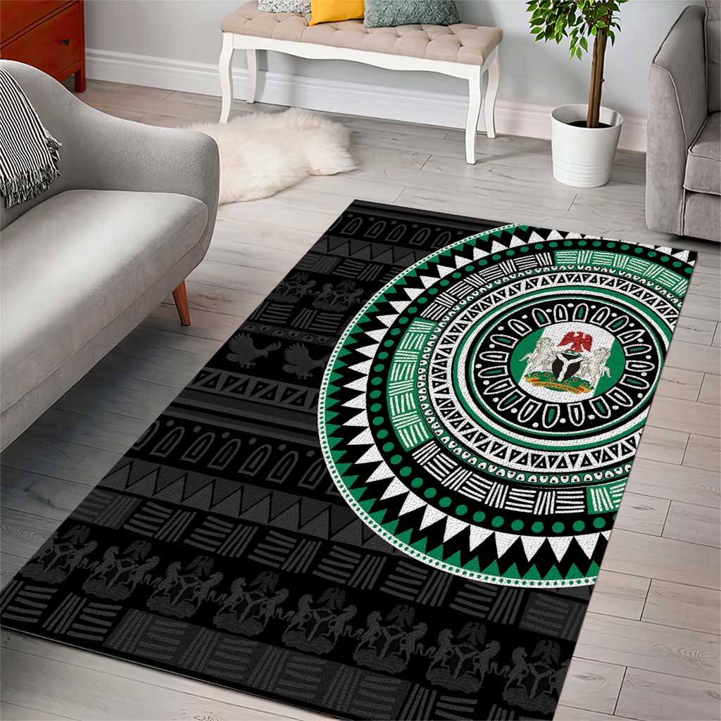 Nigeria African Tribal Pattern Area Rug Chest Arm Tattoo LT15
