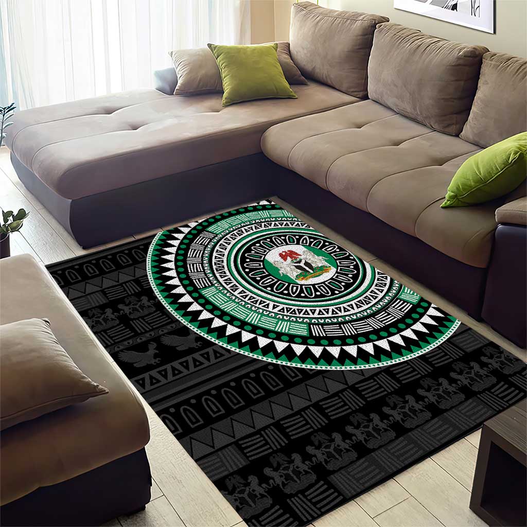 Nigeria African Tribal Pattern Area Rug Chest Arm Tattoo LT15