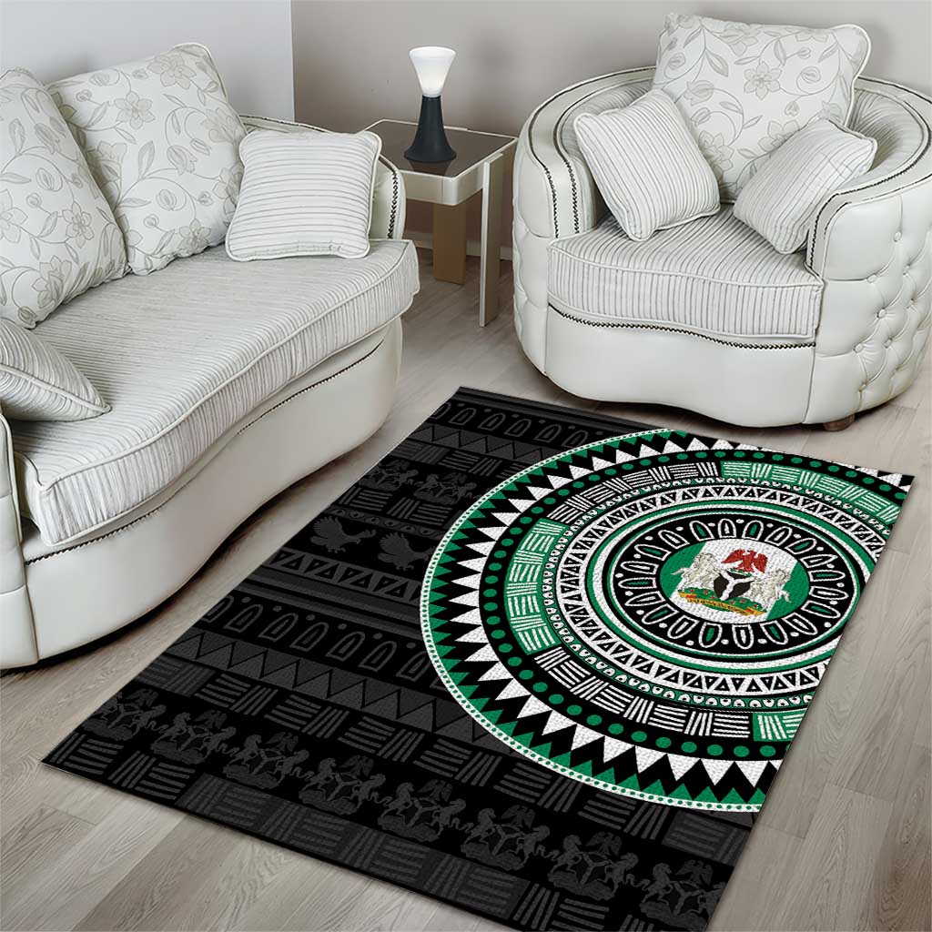 Nigeria African Tribal Pattern Area Rug Chest Arm Tattoo LT15
