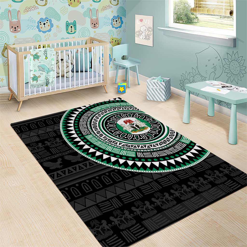 Nigeria African Tribal Pattern Area Rug Chest Arm Tattoo LT15