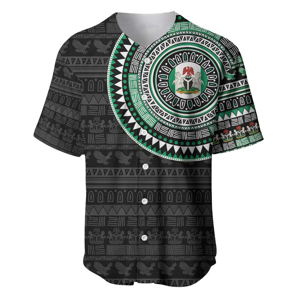 Nigeria African Tribal Pattern Baseball Jersey Chest Arm Tattoo LT15