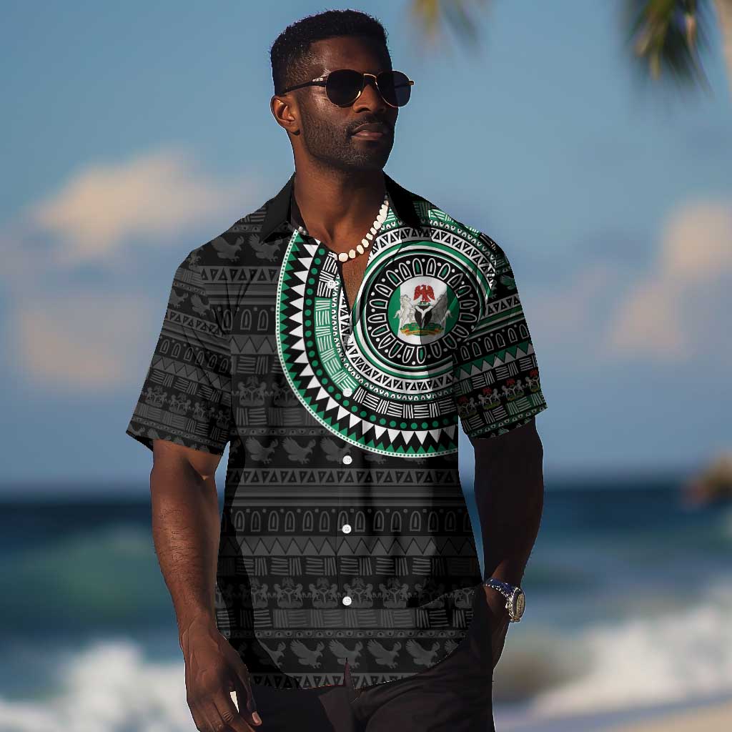 Nigeria African Tribal Pattern Hawaiian Shirt Chest Arm Tattoo LT15