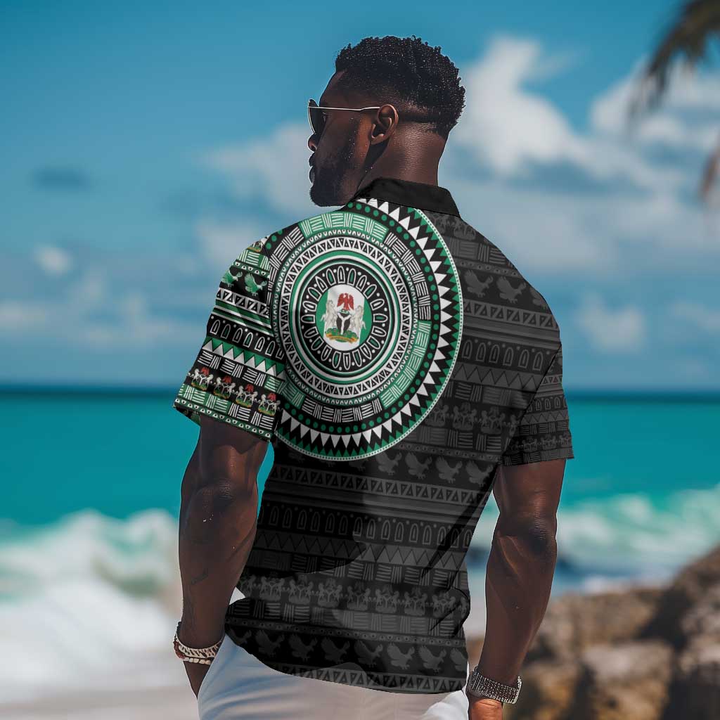 Nigeria African Tribal Pattern Hawaiian Shirt Chest Arm Tattoo LT15