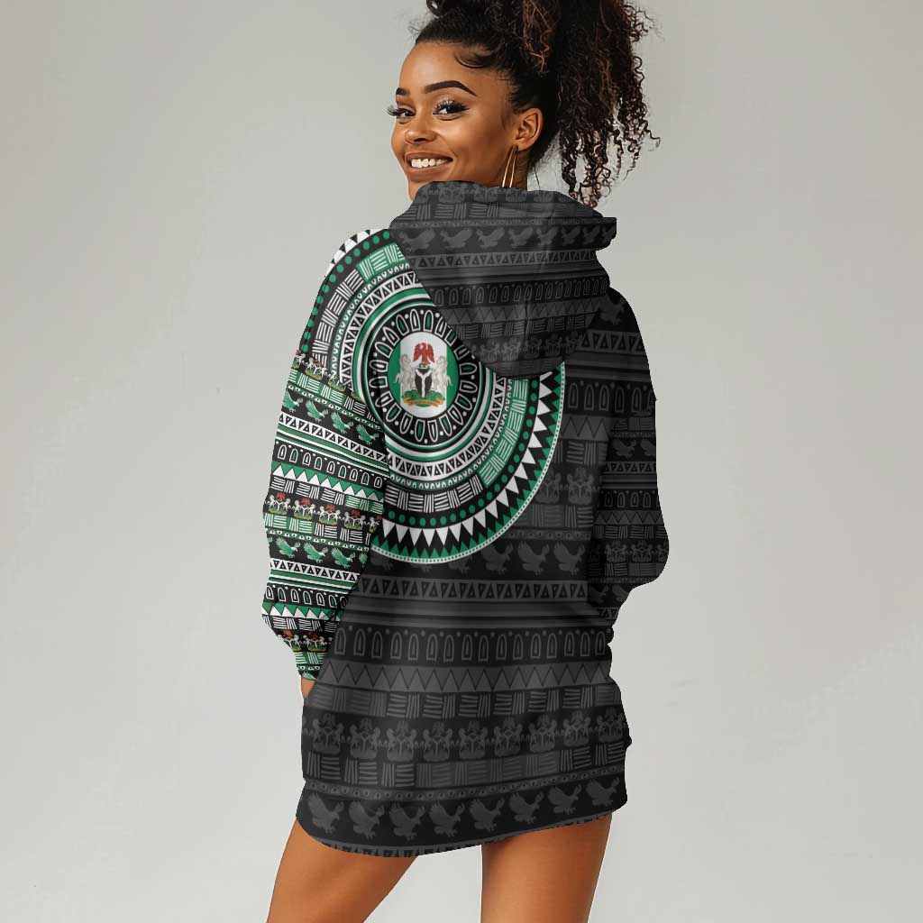Nigeria African Tribal Pattern Hoodie Dress Chest Arm Tattoo LT15