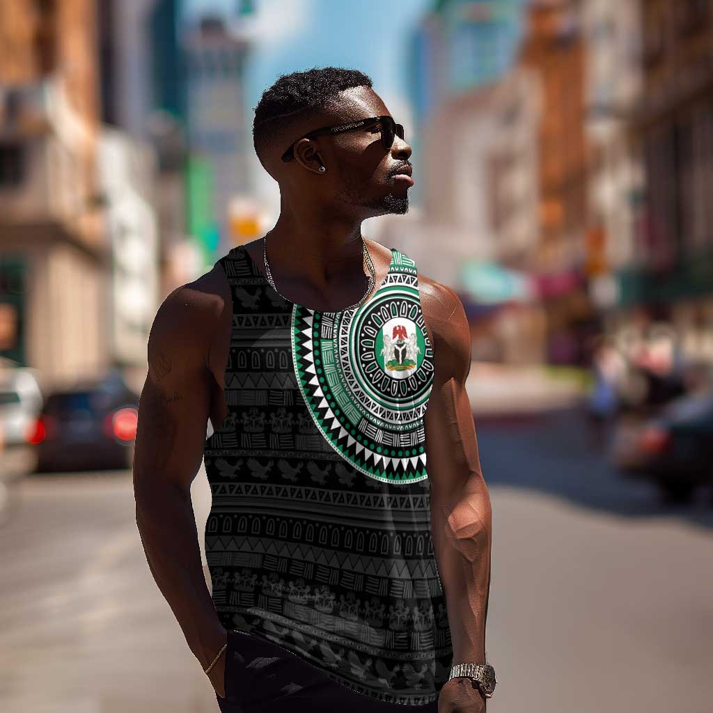 Nigeria African Tribal Pattern Men Tank Top Chest Arm Tattoo LT15