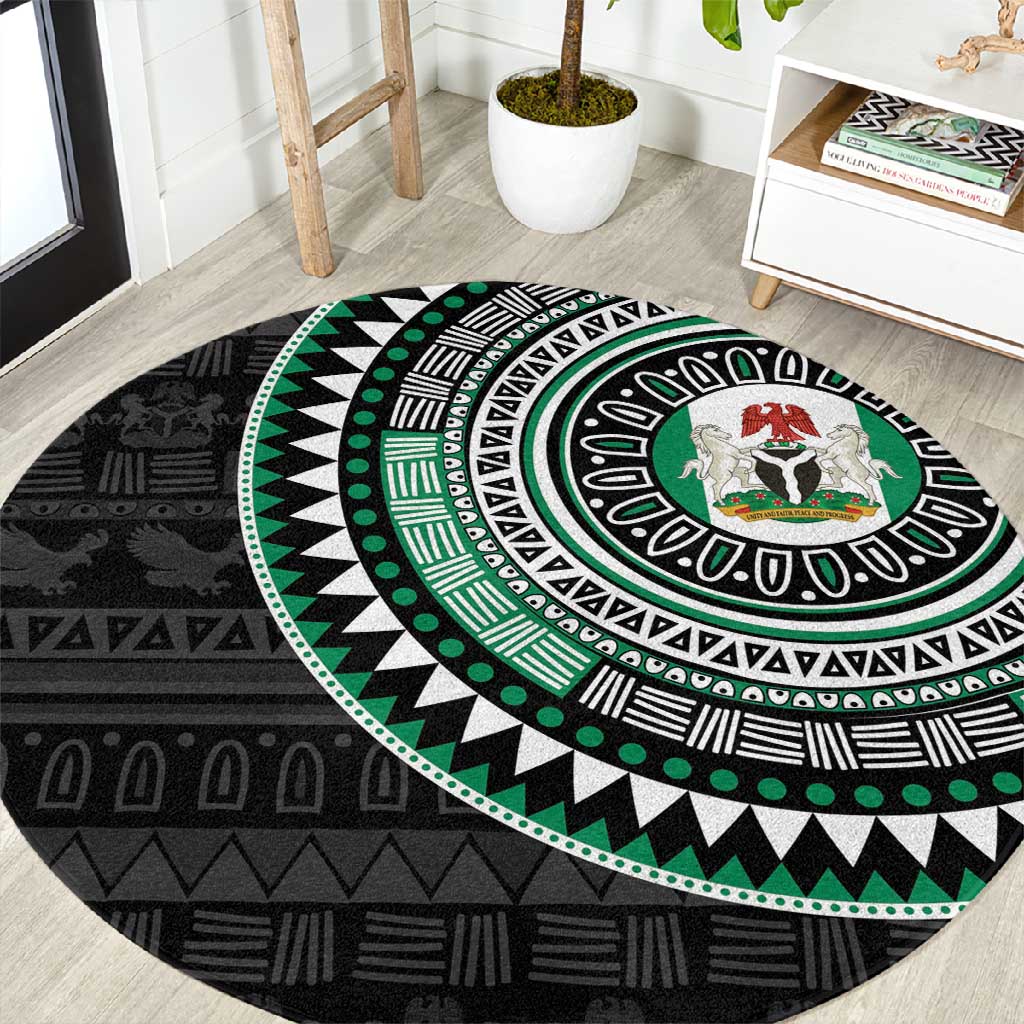 Nigeria African Tribal Pattern Round Carpet Chest Arm Tattoo LT15