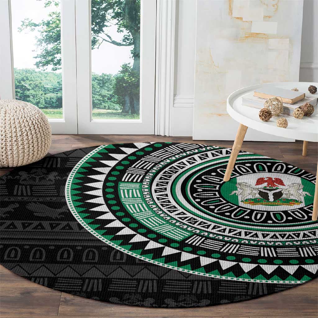 Nigeria African Tribal Pattern Round Carpet Chest Arm Tattoo LT15