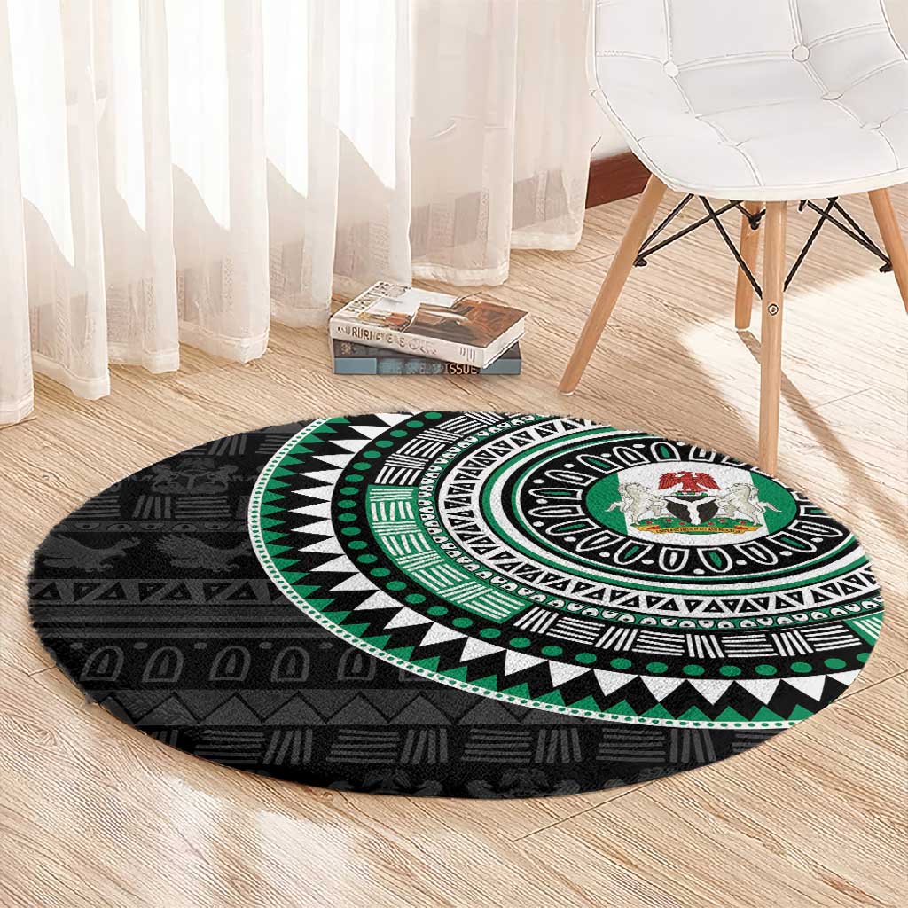 Nigeria African Tribal Pattern Round Carpet Chest Arm Tattoo LT15