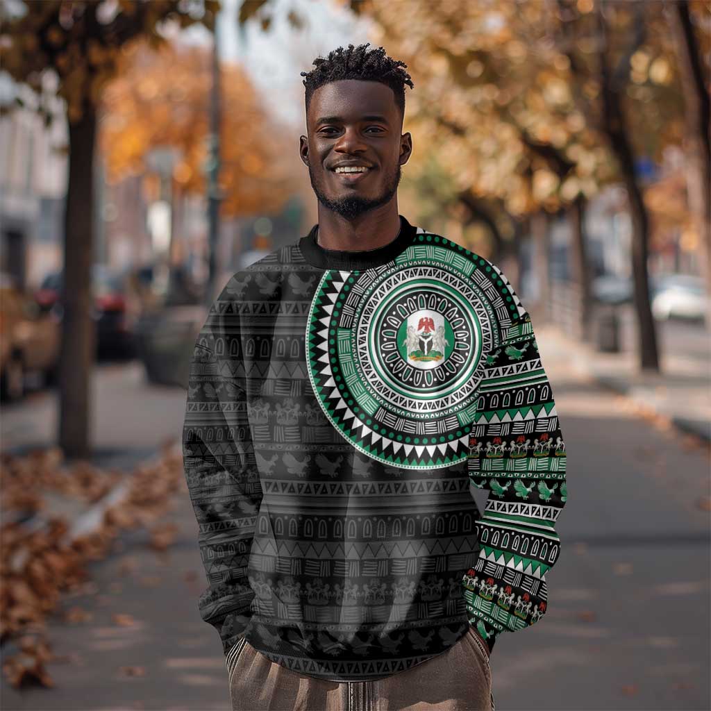 Nigeria African Tribal Pattern Sweatshirt Chest Arm Tattoo LT15