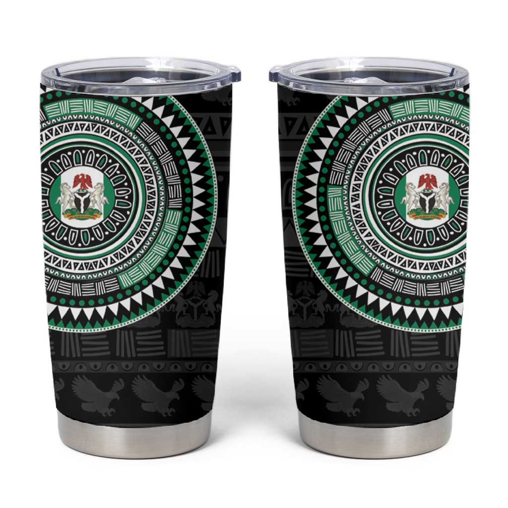 Nigeria African Tribal Pattern Tumbler Cup Chest Arm Tattoo LT15
