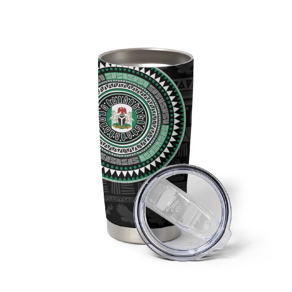 Nigeria African Tribal Pattern Tumbler Cup Chest Arm Tattoo LT15