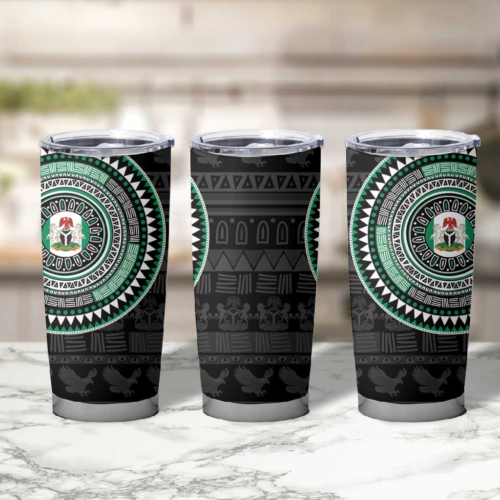Nigeria African Tribal Pattern Tumbler Cup Chest Arm Tattoo LT15
