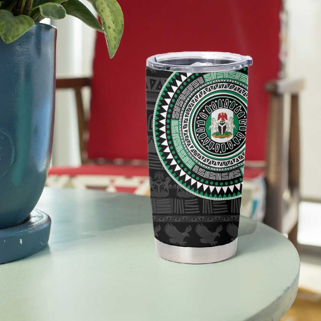 Nigeria African Tribal Pattern Tumbler Cup Chest Arm Tattoo LT15