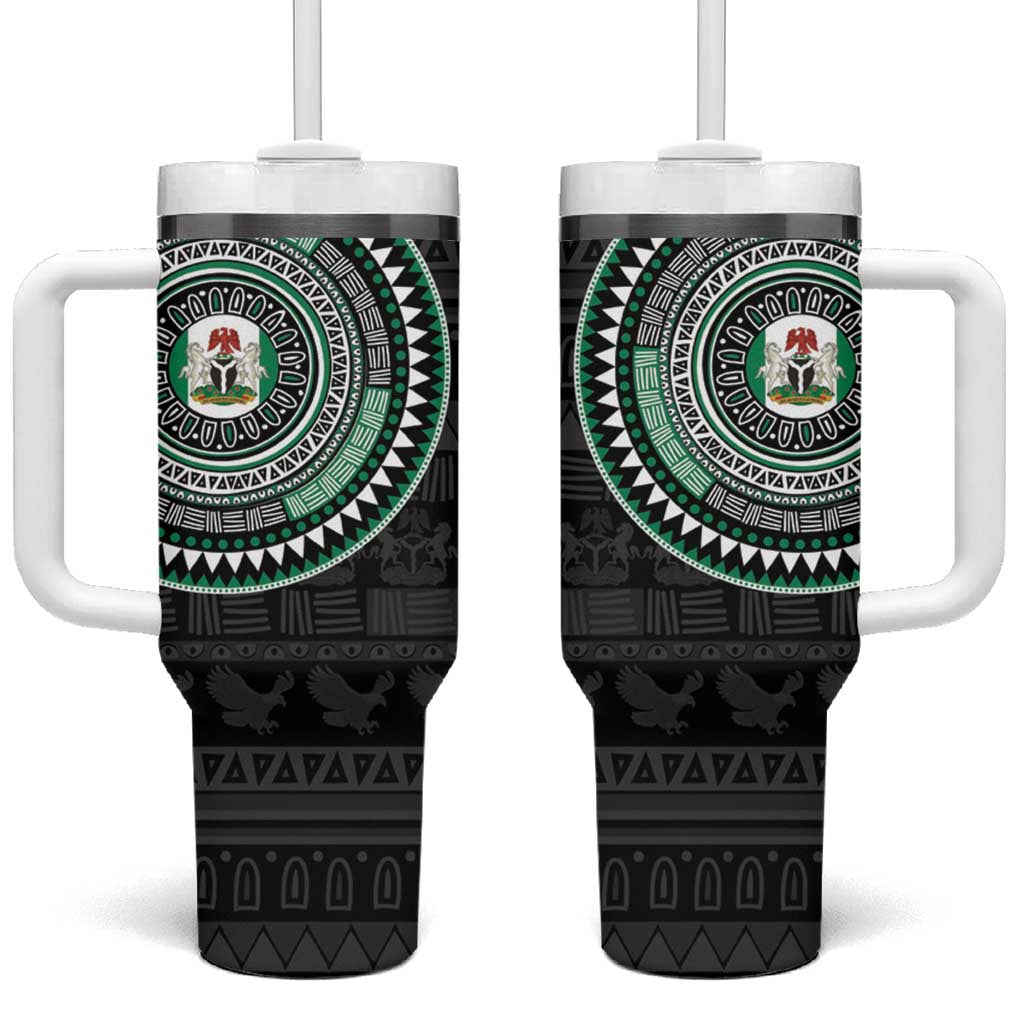 Nigeria African Tribal Pattern Tumbler With Handle Chest Arm Tattoo LT15