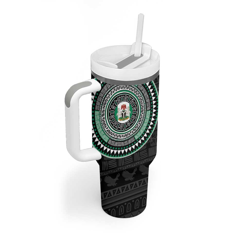Nigeria African Tribal Pattern Tumbler With Handle Chest Arm Tattoo LT15