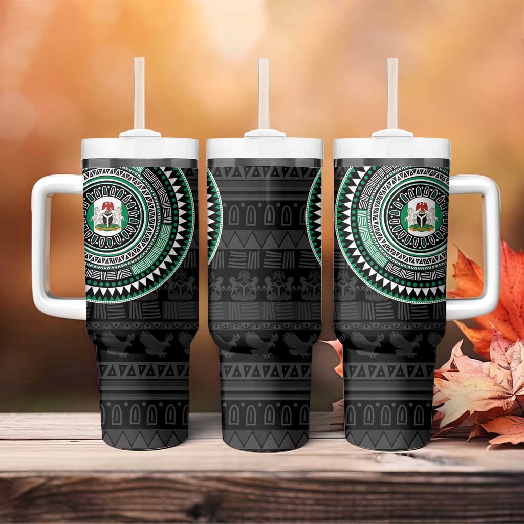Nigeria African Tribal Pattern Tumbler With Handle Chest Arm Tattoo LT15