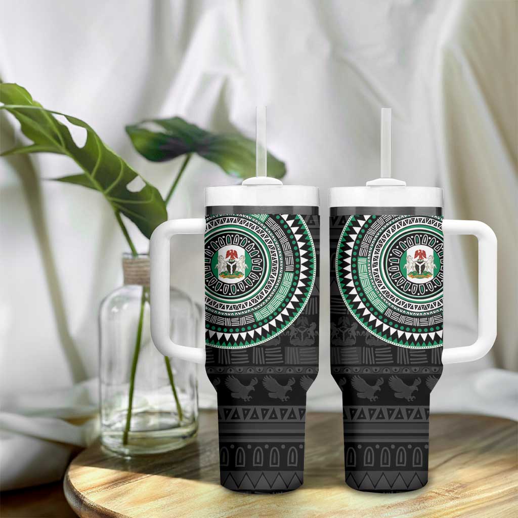 Nigeria African Tribal Pattern Tumbler With Handle Chest Arm Tattoo LT15