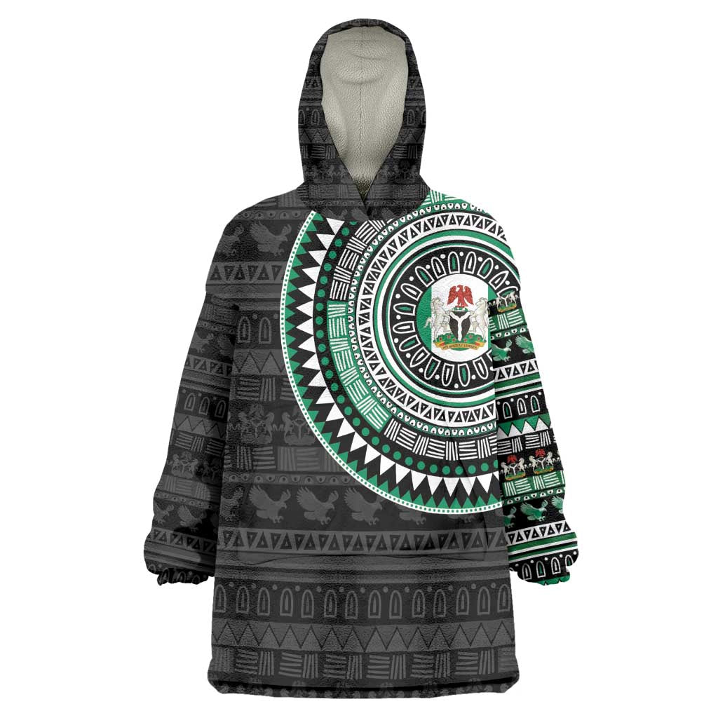 Nigeria African Tribal Pattern Wearable Blanket Hoodie Chest Arm Tattoo LT15