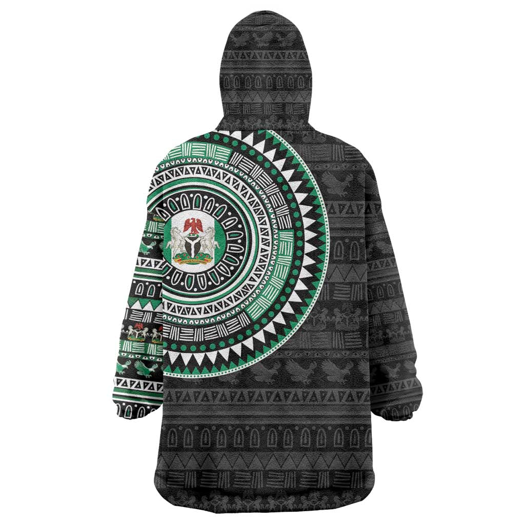 Nigeria African Tribal Pattern Wearable Blanket Hoodie Chest Arm Tattoo LT15