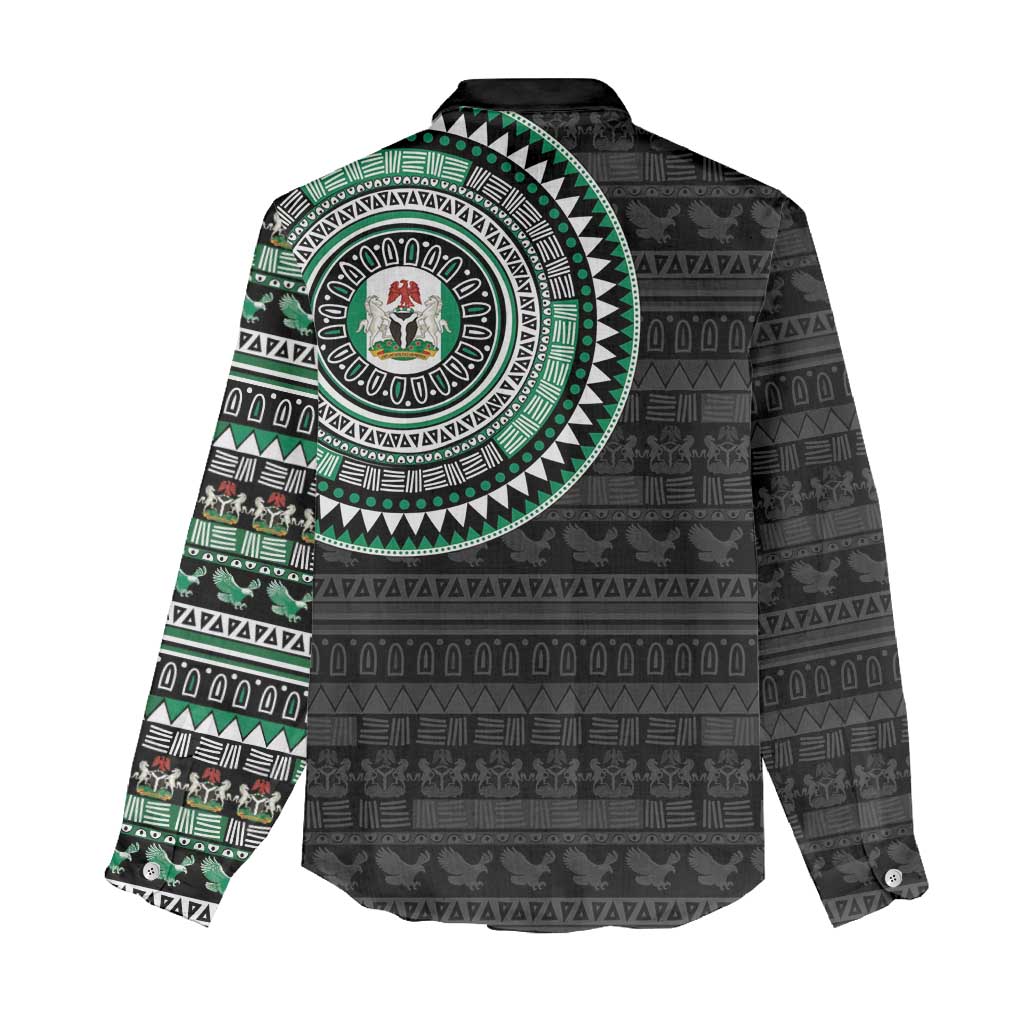 Nigeria African Tribal Pattern Women Casual Shirt Chest Arm Tattoo LT15